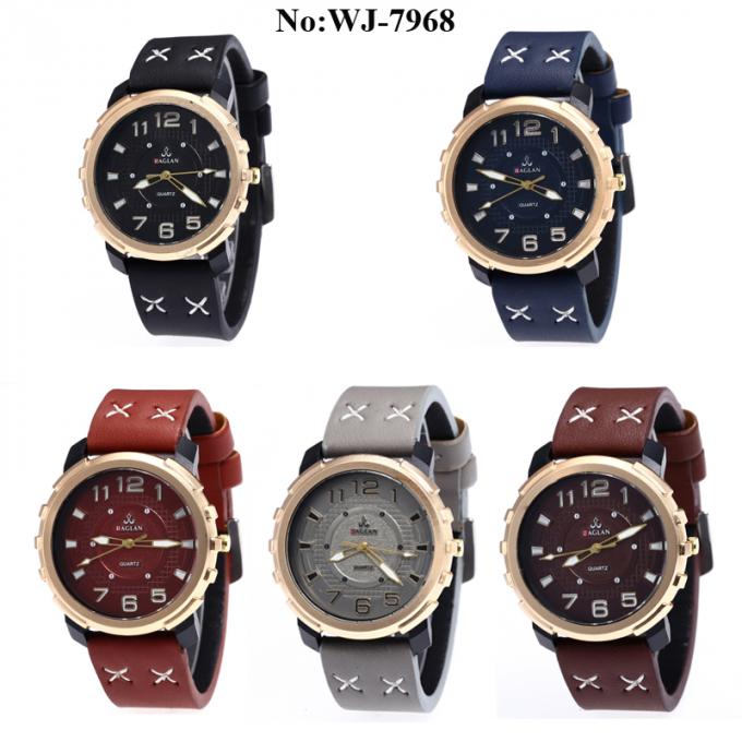 Đồng hồ đeo tay nam dây da màu đen thời trang WJ-7969