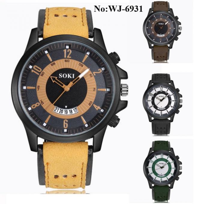 WJ-7967 Đồng hồ đeo tay nóng bán đồng hồ đeo tay nam thời trang nam da đồng hồ Analog