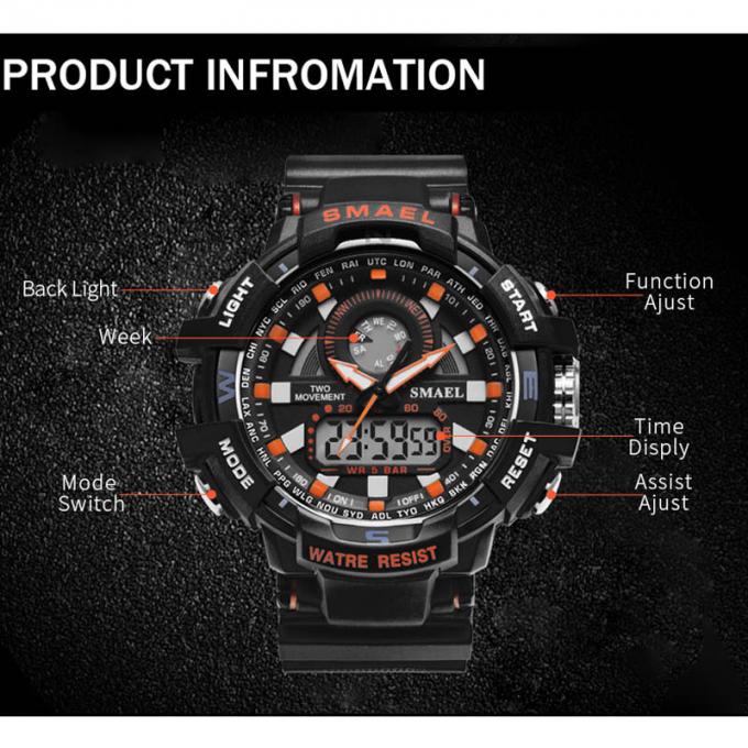 WJ-7398 Thời trang Thiết kế mới nhất Đồng hồ đeo tay nam SMAEL Big Face Thương hiệu Đồng hồ đeo tay kỹ thuật số Casual Giá rẻ Đồng hồ đeo tay Silicone