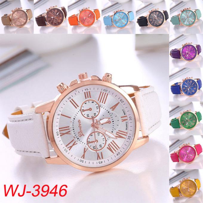 WJ-8455 Fashion Woman Purple Chất lượng tốt Quà tặng hợp kim Đồng hồ đeo tay Lady Leather Watch
