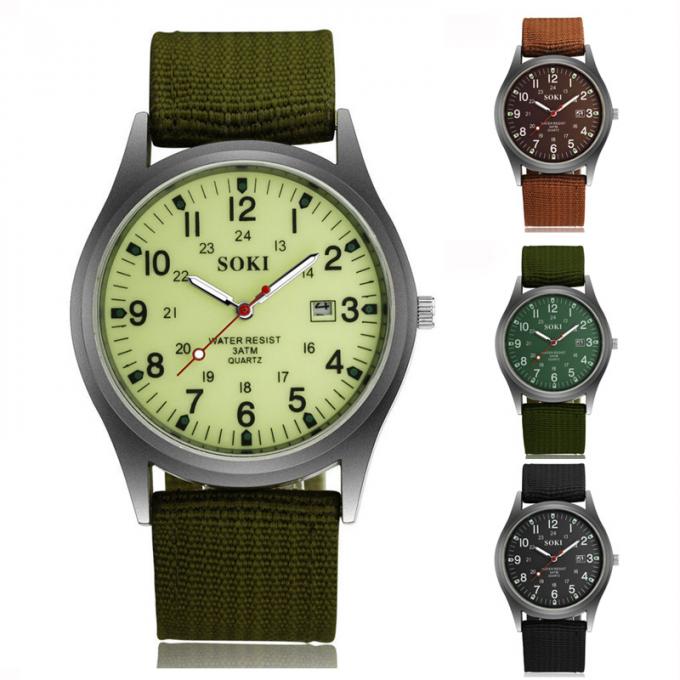 WJ-6931 2018 SOKI Brand New Design Color Match Color Leather for Men Quartz Đồng hồ đeo tay có ngày