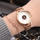 WJ-8414 New Design Fashion Girls Stainless Steel Watch Band Analog Quartz Watch