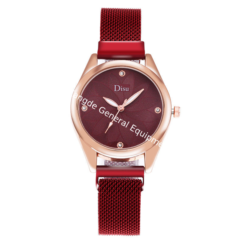 WJ-8456 Charm Fashion Good Quality Women Magnetic Watch Strap Stainless Steel Mesh Band Watch