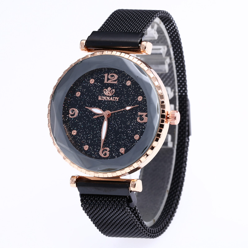 WJ-7868 With Rhinestone Starry Sky Face Design Women Handwatches Attractive Wonderful Pretty Magnet Buckle Lady Watch