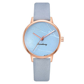 WJ-8453 Quà tặng chất lượng tốt Thời trang trắng Đồng hồ đeo tay nữ hợp kim Vỏ đồng hồ dây đeo bằng da